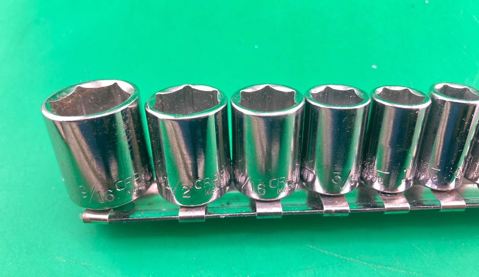 11 Piece Craftsman USA 1/4” Drive 6 Point SAE 9/16” To 5/32 Racked Set Lot(NOS)