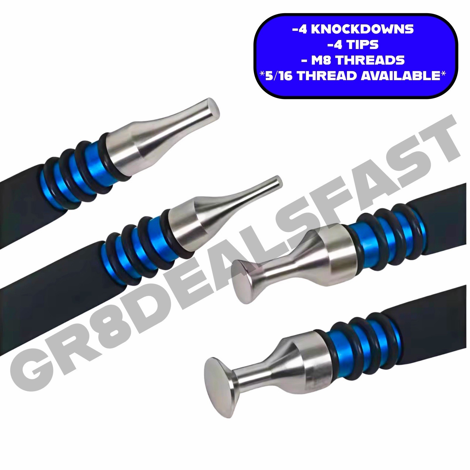 PDR Knockdown Tool Kit Paintless Dent Repair Tap Down Aluminum Glue Pull (4 Pc)
