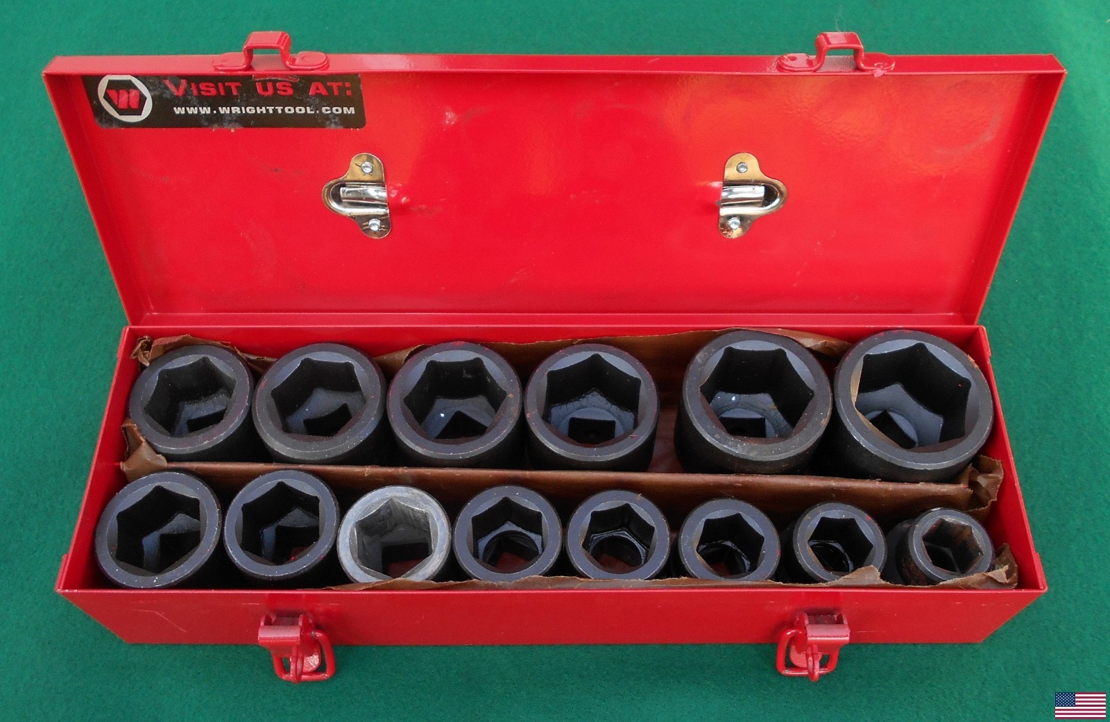 WRIGHT 14 pc 3/4″ drive SAE IMPACT Socket Wrench Set w/box * FREE SHIPPING! *