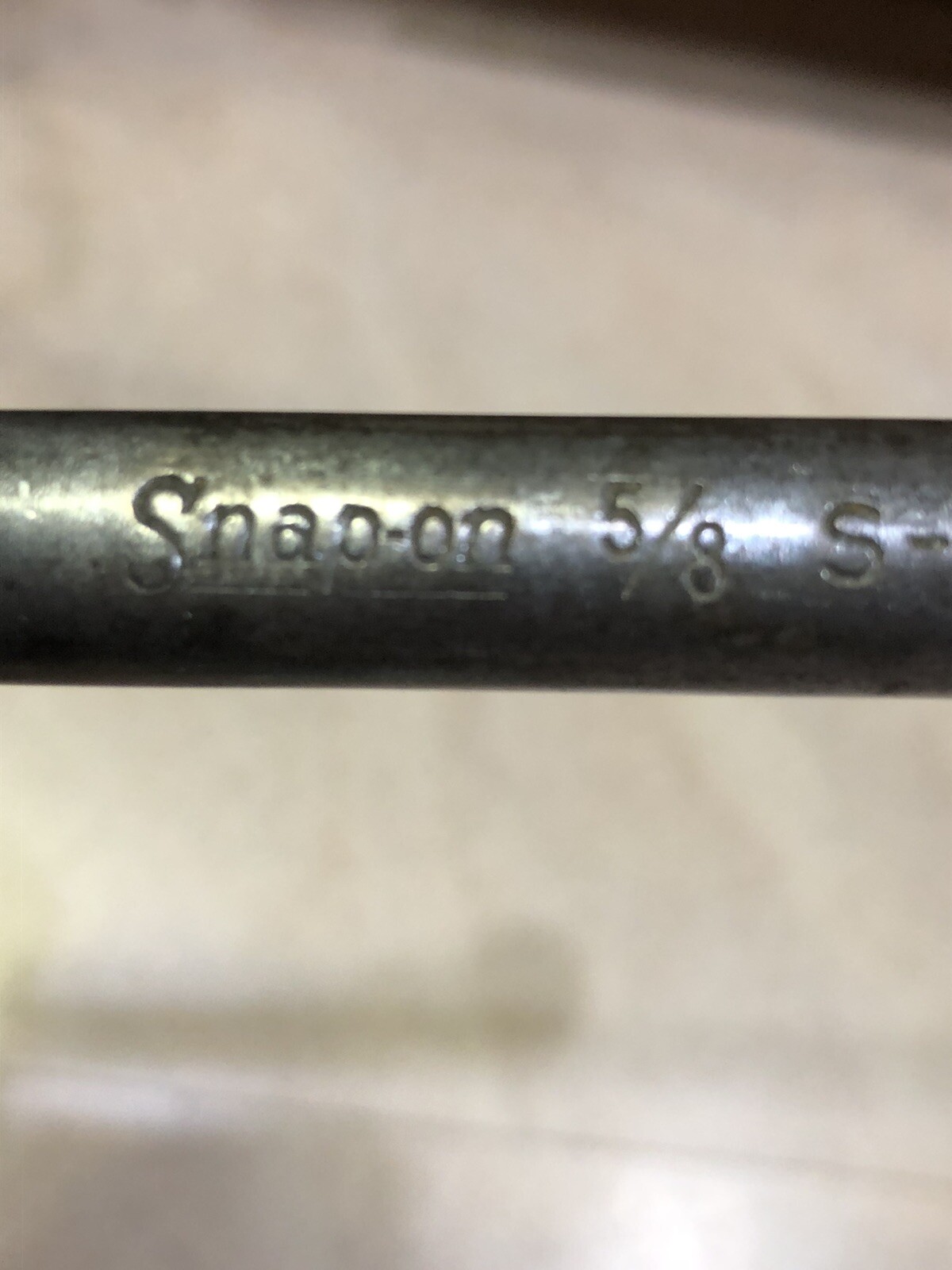 Vintage Snap-on Tools S-8164-A 5/8 Starter+Head Bolt Obstruction Box End Wrench