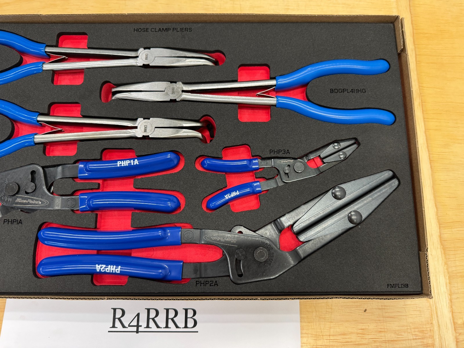 Blue-Point Tools NEW RED FOAM 6pc BLUE Hose Clamp Pliers Foam Set BPHC600FR