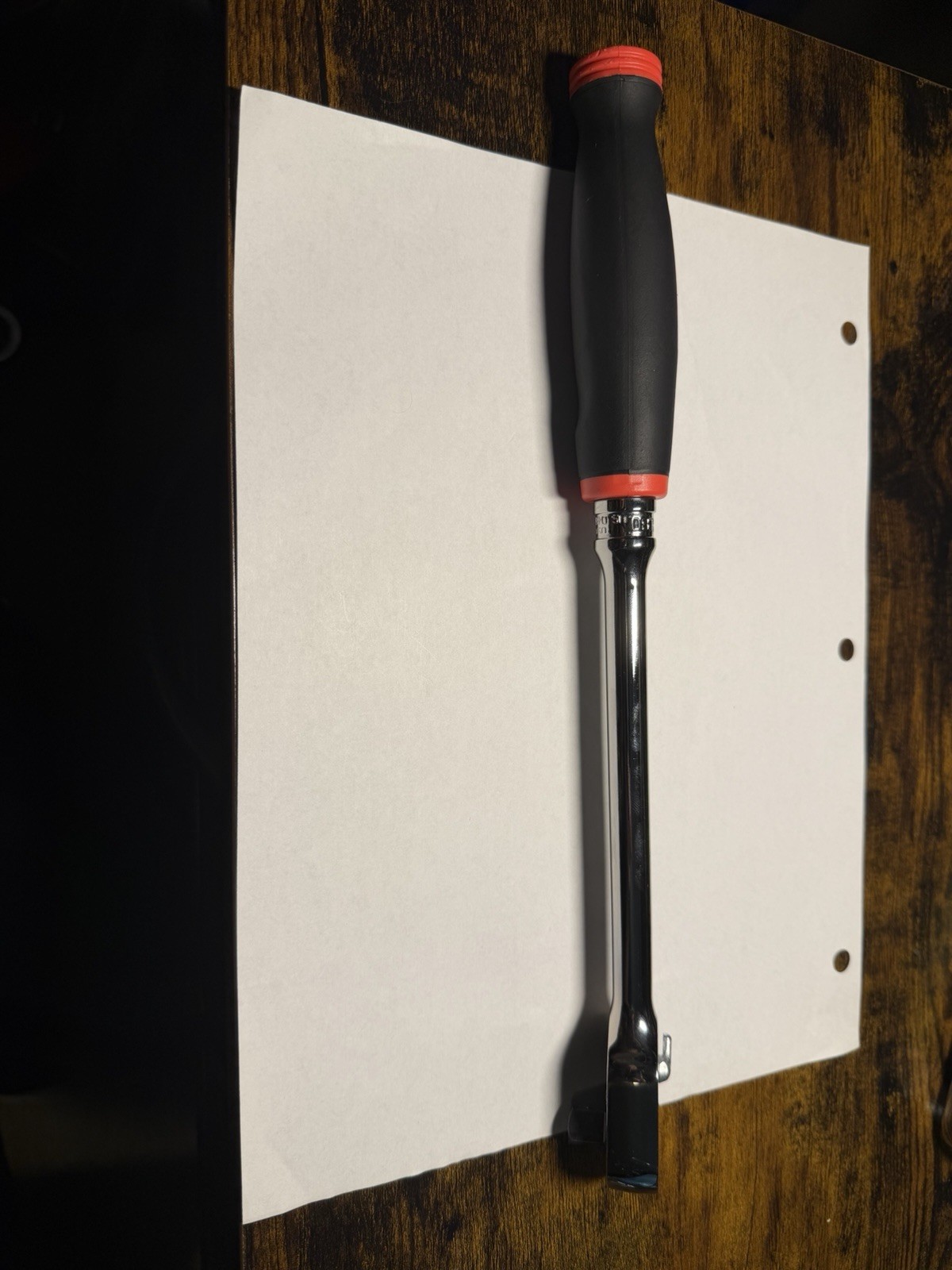 Snap-on Tools USA NEW 3/8″ Drive RED Soft Grip LONG Fixed Head Ratchet FHL80