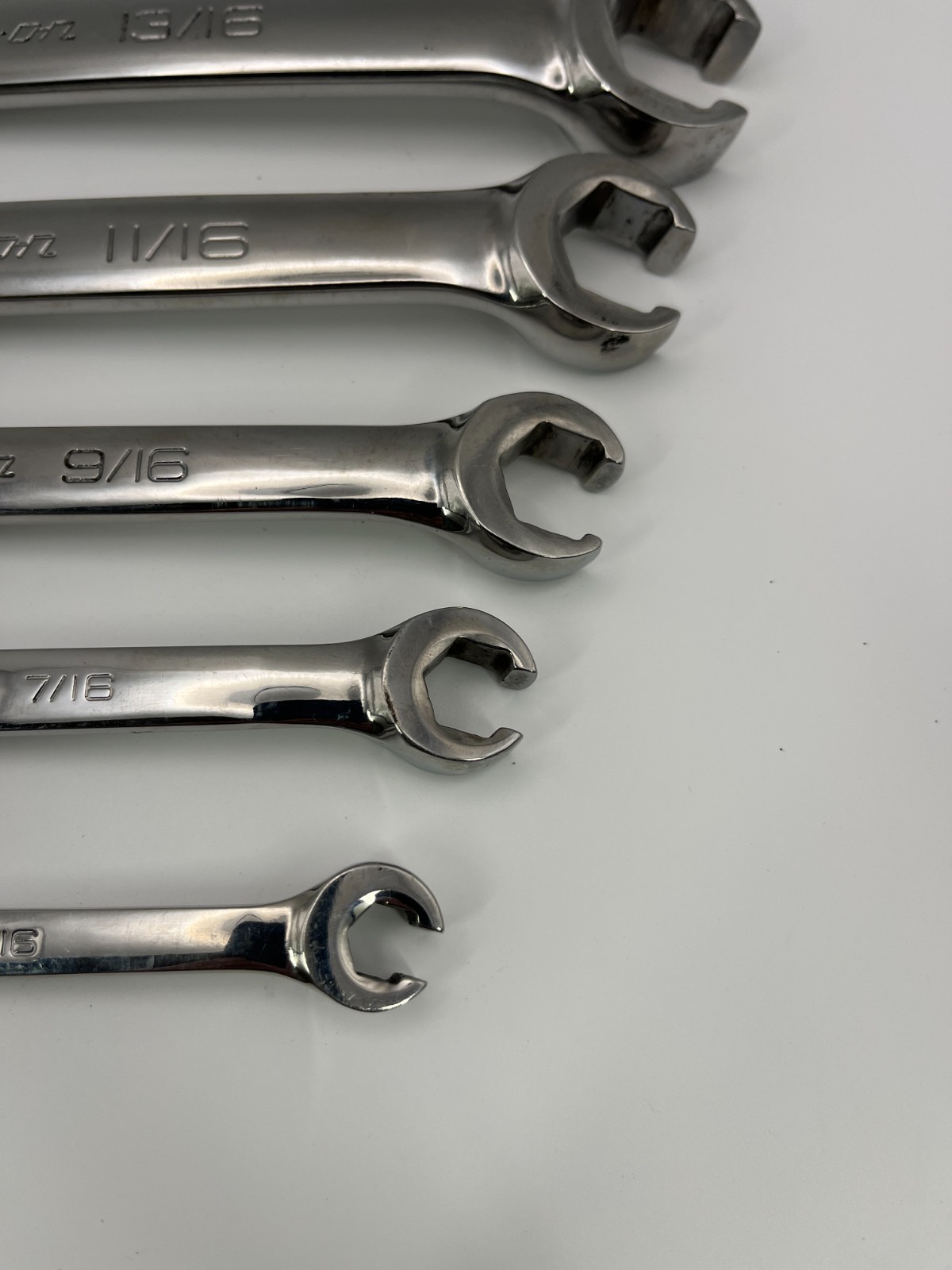 Snap On SAE Double End Flare Nut Wrench Set 6-Point 5pc 1/4″–13/16″ RXFS605B USA