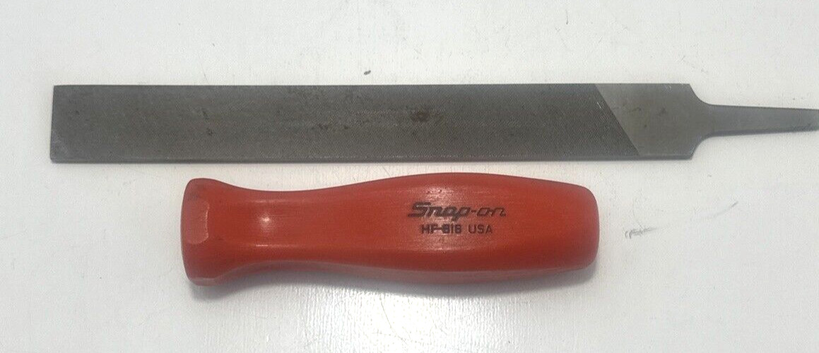 Snap on HF-616 Red Hard Handle Screw in File Handle Course/Smooth Hand File EUC