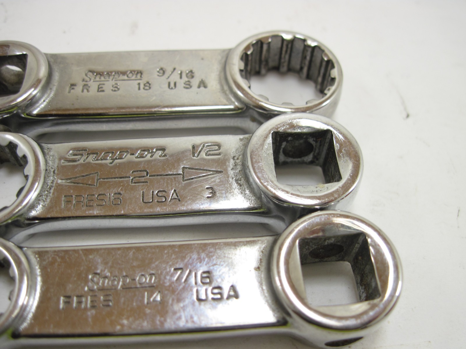 Snap On 3/8″ Drive 3pc Spline Torque Adapter Socket Set FRES18 16 & 14 NICE