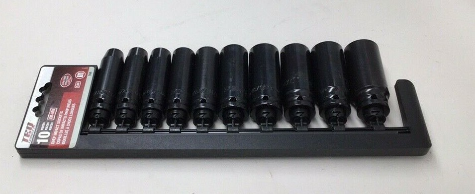 TEQ Correct 104 Deep Impact Socket Set 1/2″ Drive 10-Pieces From 7/16″ to 1″
