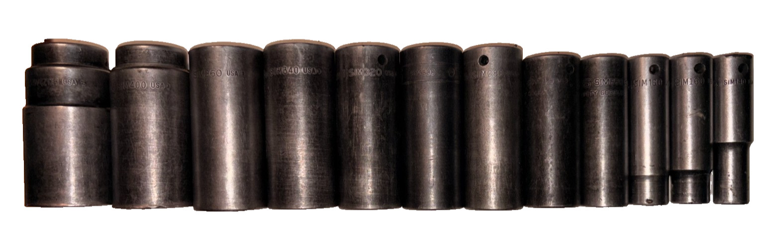 Snap On Tools 12 Piece Impact Socket Set SIM420H – SIM140 Made in USA Set of 12