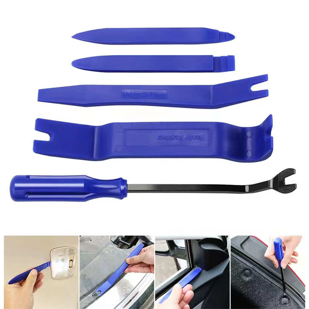 5pcs Car Trim Removal Tool Kit Interior Door Panel Clip Fastener Removal Set