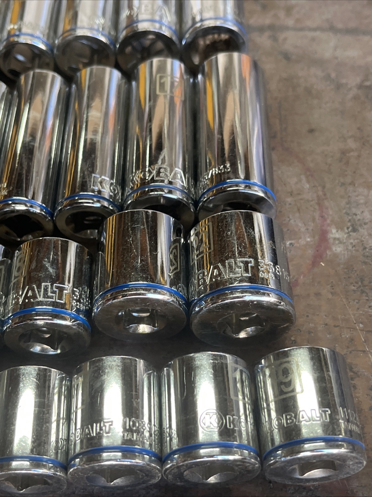 🔥 Kobalt 1/4 3/8 1/2 Drive 55 Piece 6 & 12 Point Short Mid Deep Socket Set Lot