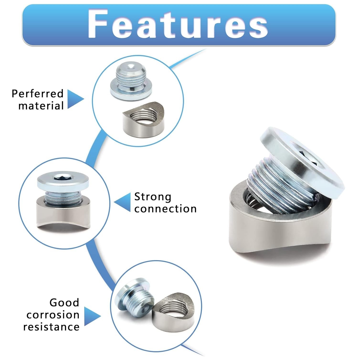 Durable Weld Bung and Plugs Set – 304 Stainless Steel for Custom Installations