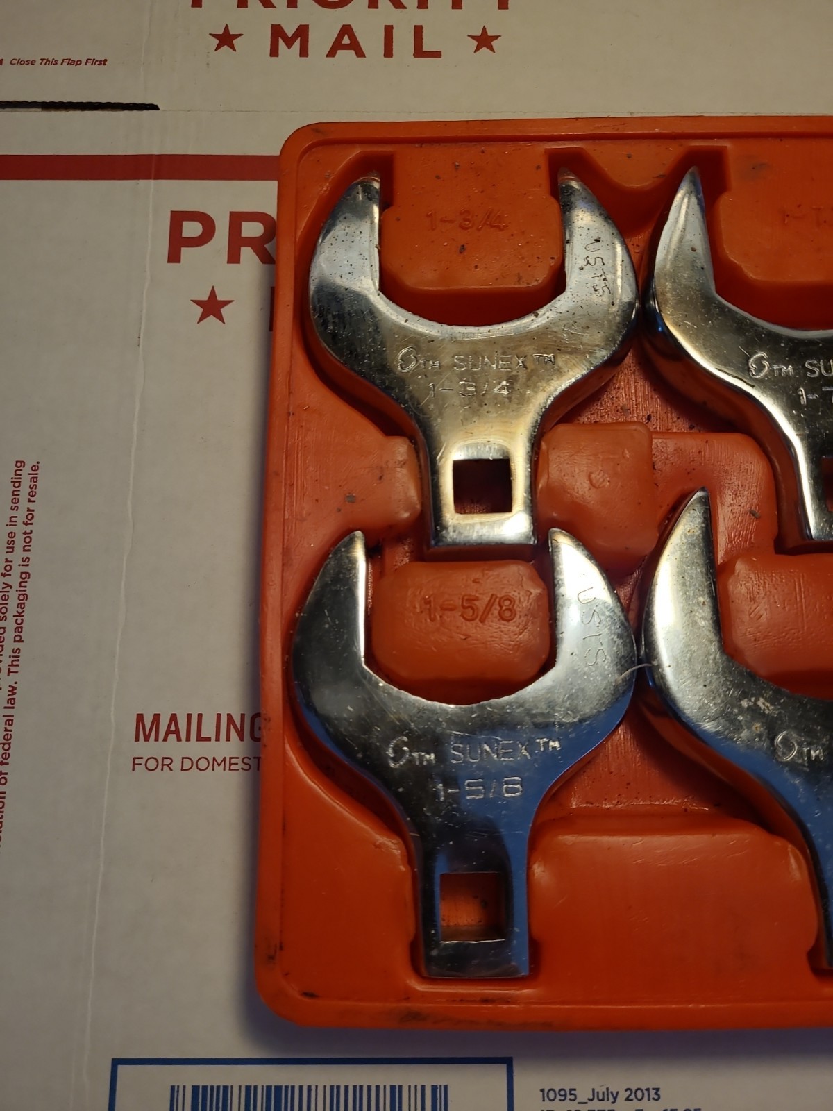 Sunex 9722A 6pc 1/2″ Drive Full Polish Fractional SAE Jumbo Crowfoot Wrench