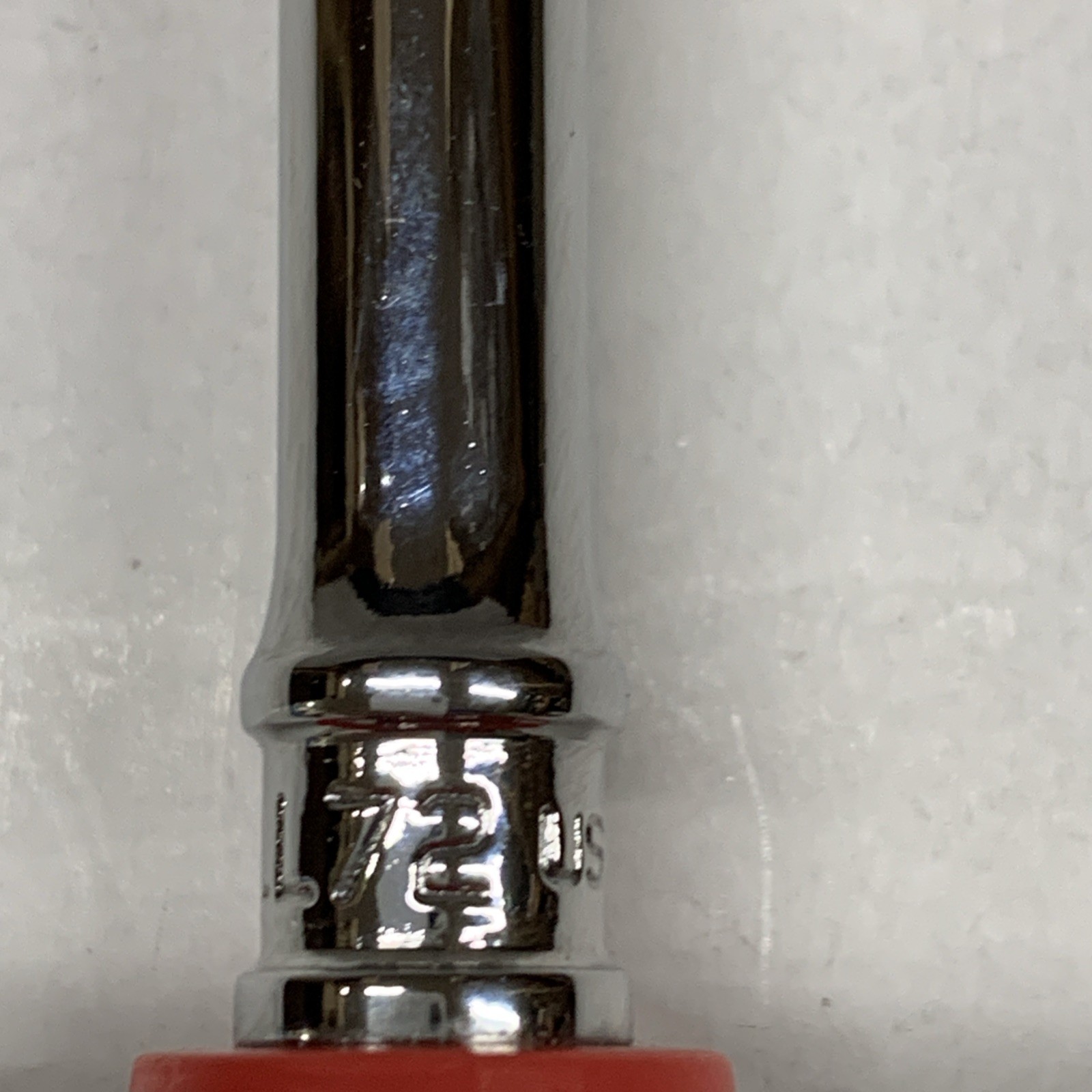 Snap On Tools USA THLL72 RED 1/4″ Drive Soft Grip Extra-Long Handle Ratchet NEW