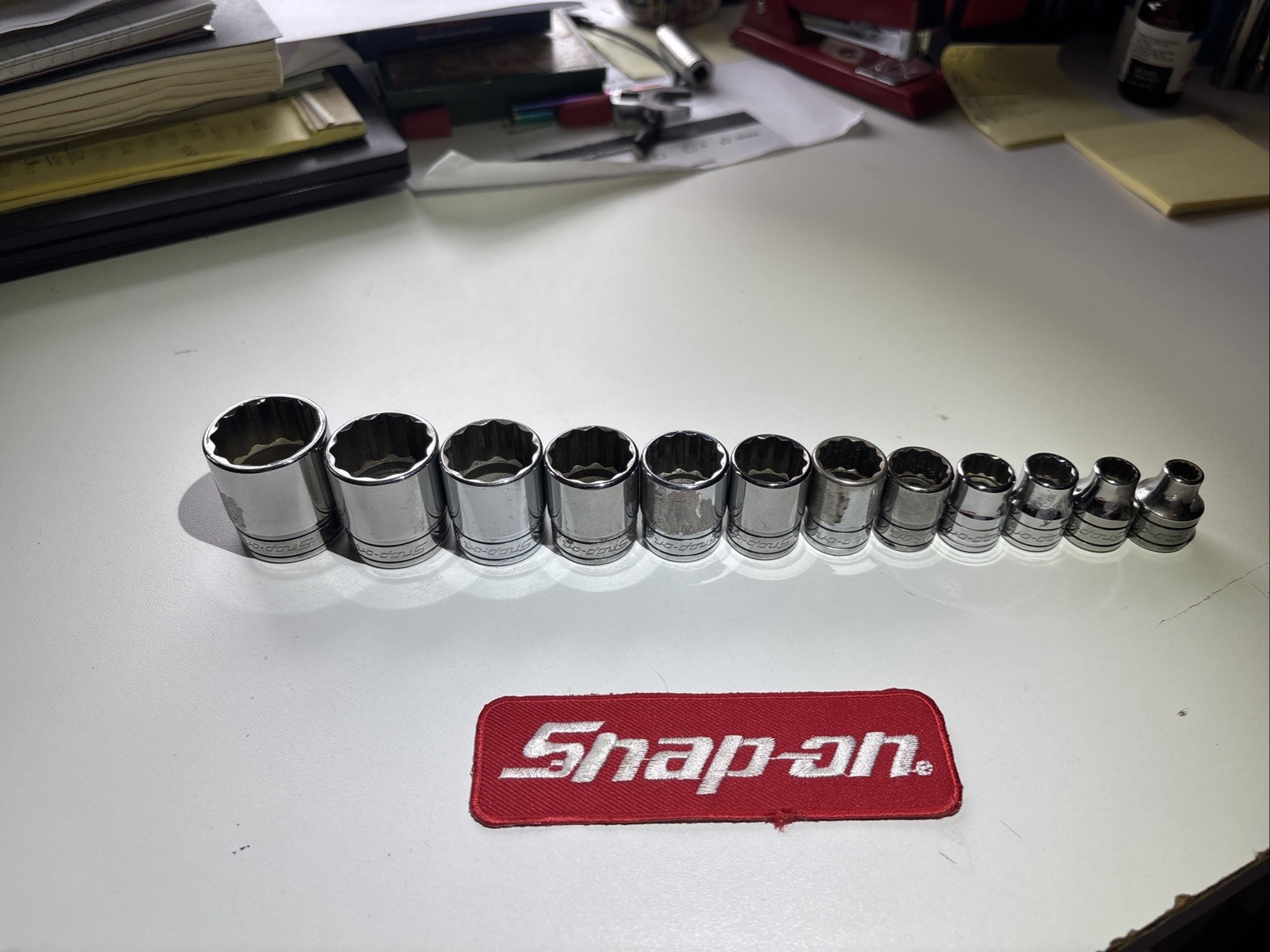 Snap-on Tools 12-Piece 1/4″ – 15/16″ Drive 12-Point Shallow Socket Set 🇺🇸 Nice