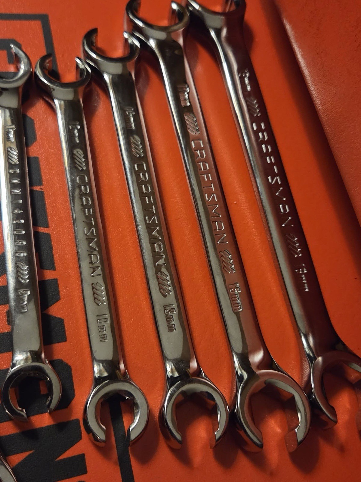 Craftsman Tools 10 Piece Flare Nut Wrench Set SAE/Metric Polished (New)