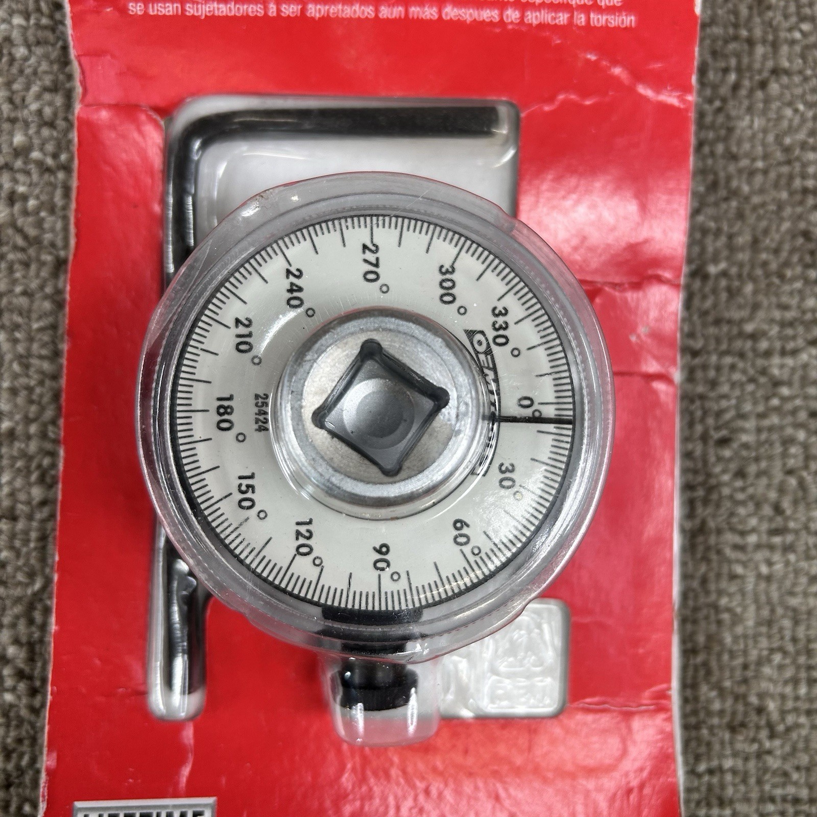 OEM Tools 25424 Torque Angle Gauge 1/2″ Drive Silver New in Package