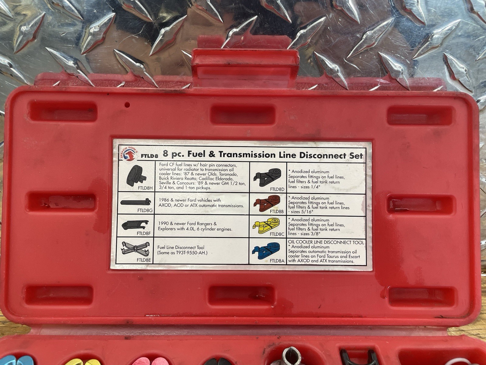 Matco 8pc Fuel And Transmission Line Disconnect Set, FTLD8
