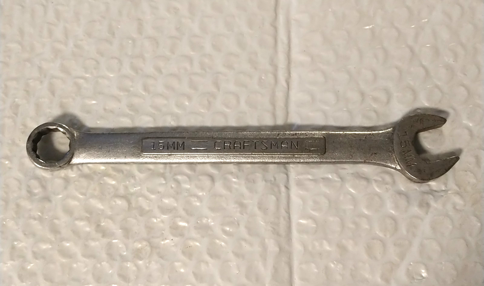 CRAFTSMAN TOOLS USA VV42919, 15MM. COMBINATION WRENCH, 7.75″ LONG, 12 POINT.