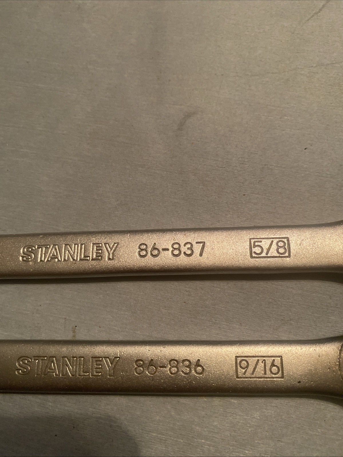 Stanley 3 Piece Set Of Wrenches. 5/8 And 9/16.
