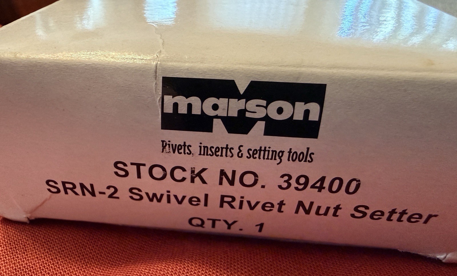 Marson SRN-2 Swivel Rivet Nut Setter Mandrels Nosepiece Stock # 39400