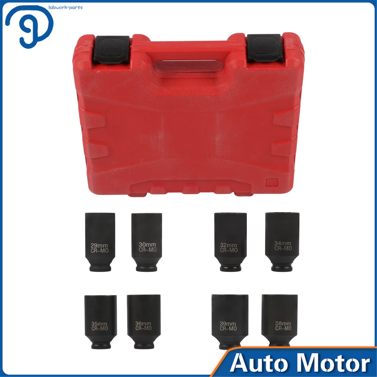 8Pcs 1/2″ Drive Deep Spindle Axle Nut Impact Socket Set 12 Point