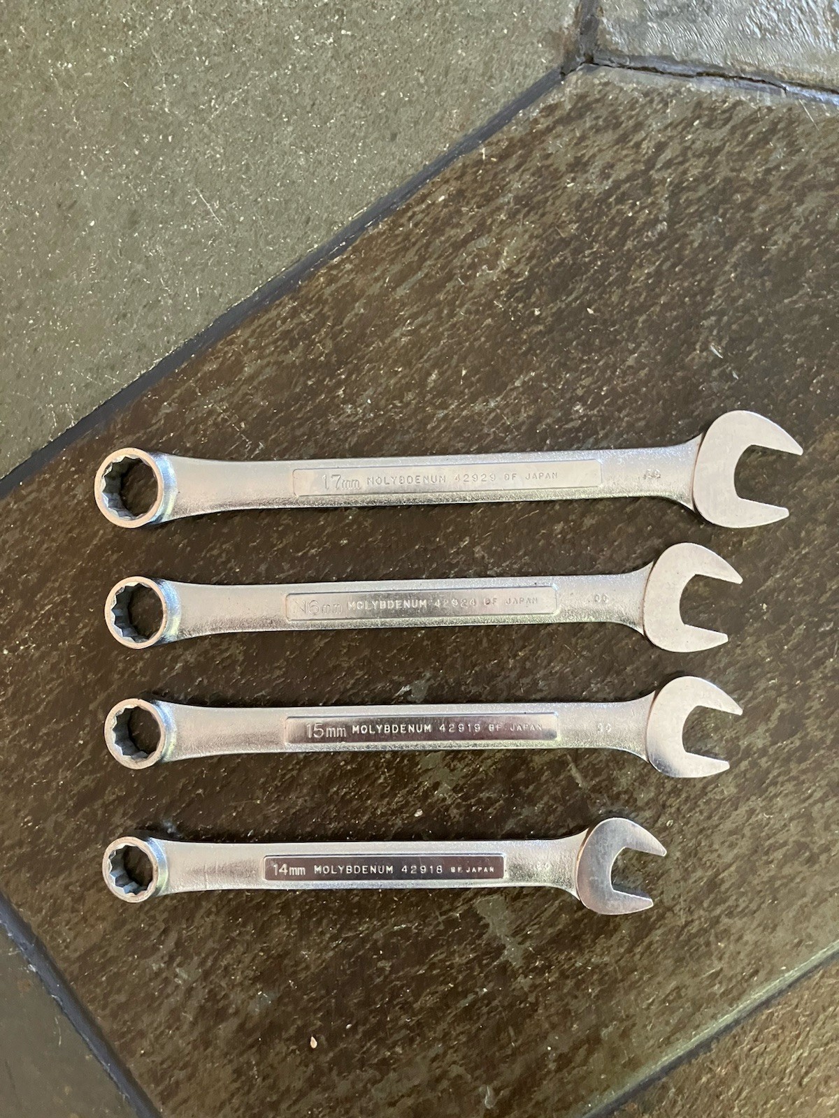 Craftsman Japan BF Molybdenum 4 Piece 12 Point Metric Wrench Set, 14mm – 17mm