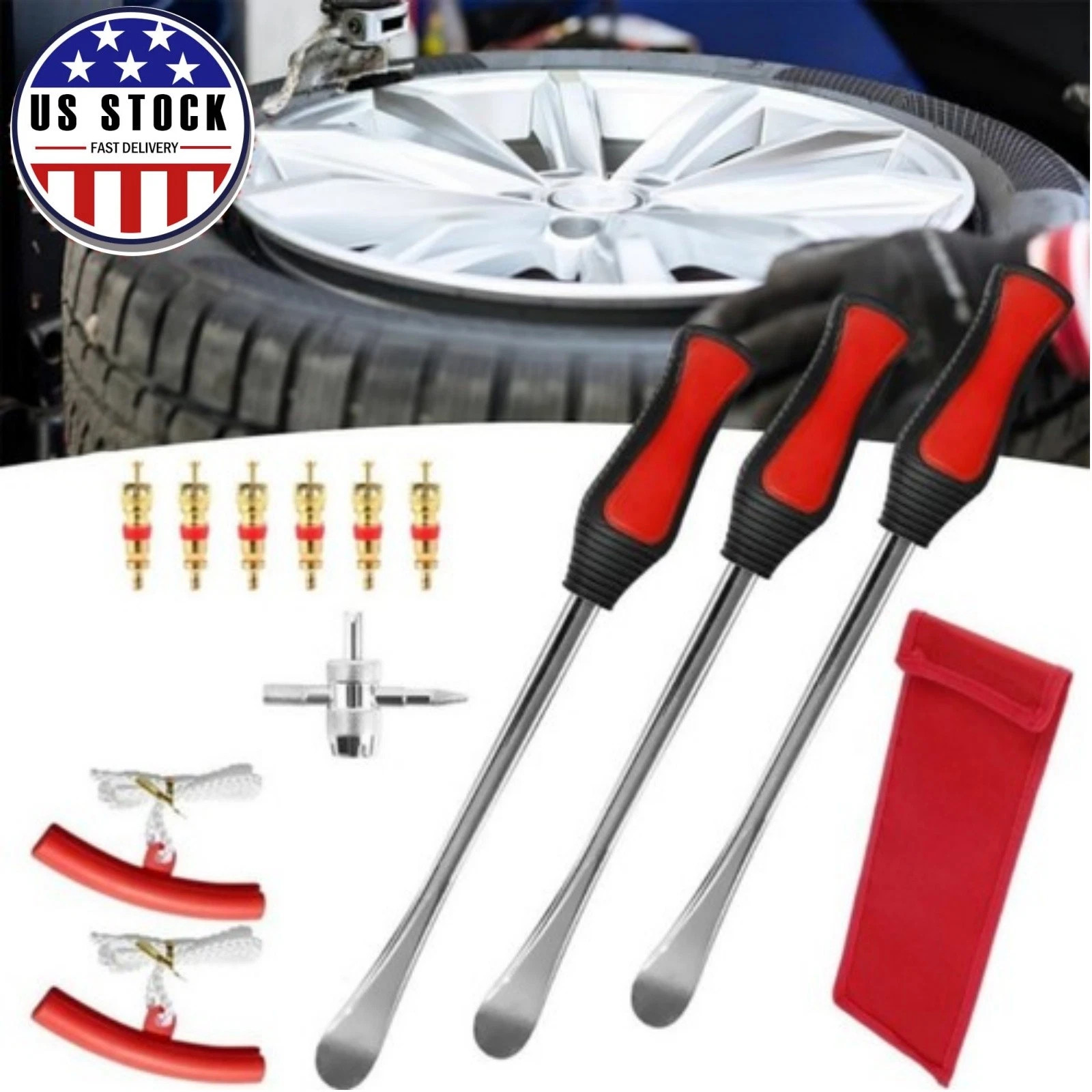 Professional Motorcycle Tire Changing Tool Steel Tire Spoon Lever Iron Tools Kit