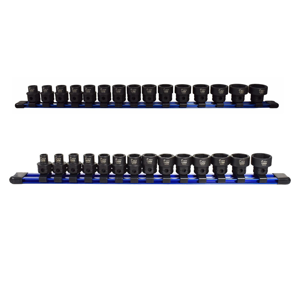 14 pc Astro Pneumatic 3/8″ Dr and 15 pc 1/2″ Dr Nano Impact Set 78314 78215