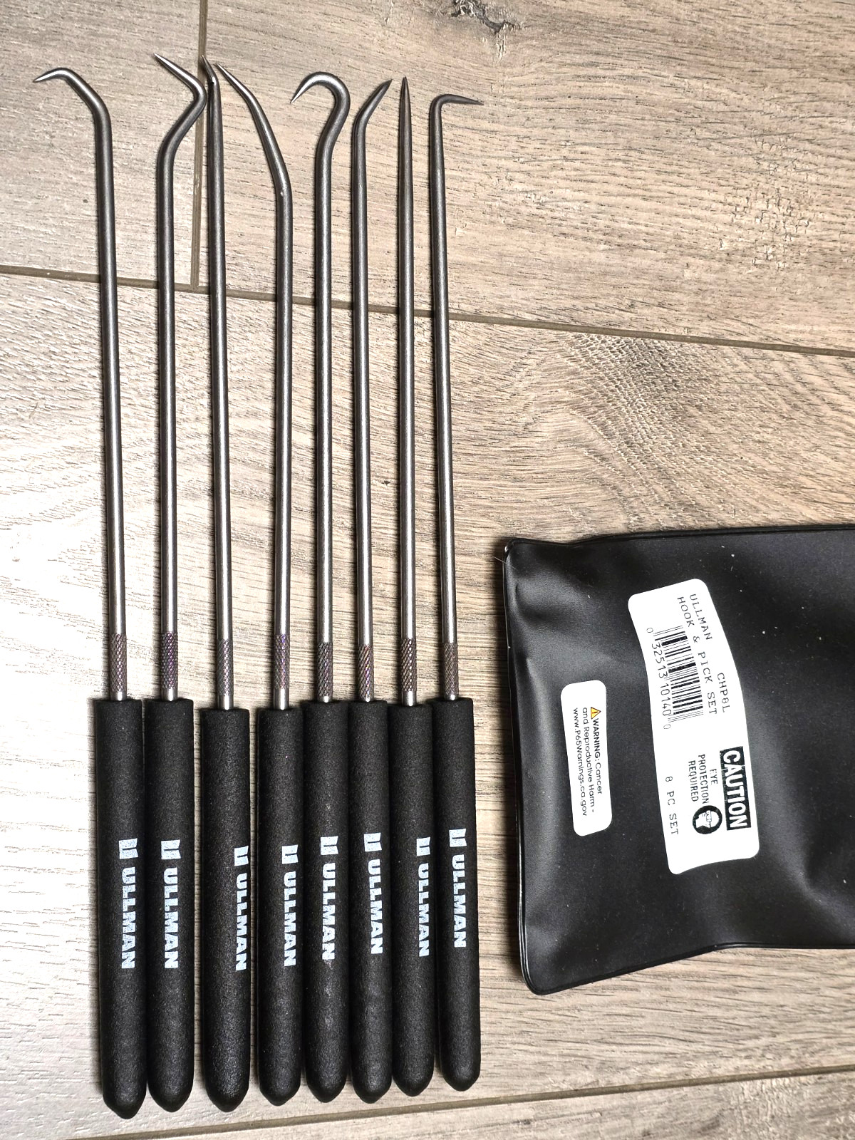 Ullman CHP8L, 8pc 9-3/4″ Long Hook & Pick Tool Set