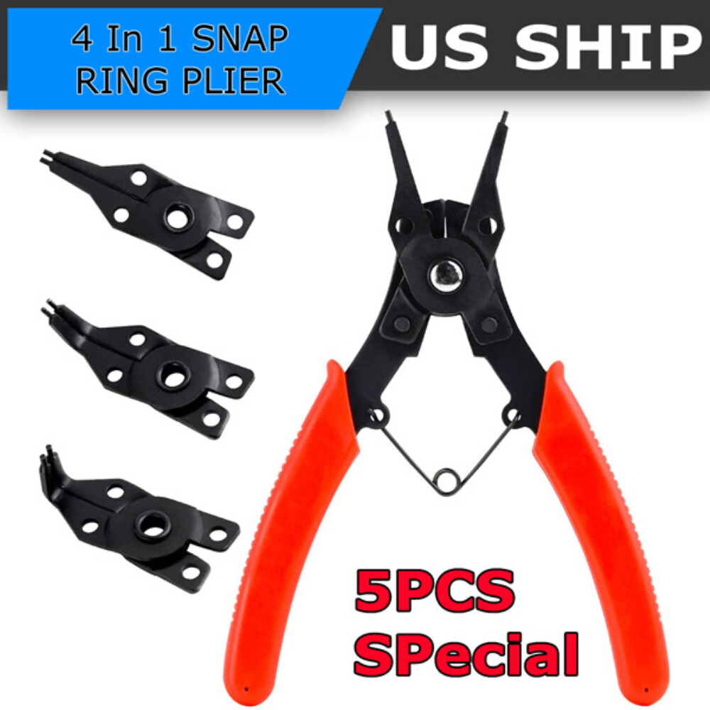 4 in 1 Snap Ring Pliers Plier Set Circlip Combination Retaining Clip Portable