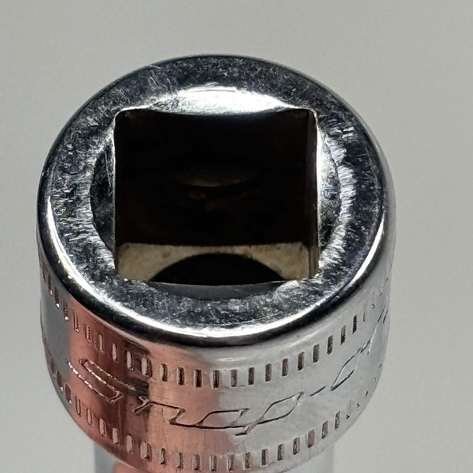Snap On SFM9 3/8” Dr 12Pt Metric 9mm Flank Drive Deep Chrome Socket USA 1990