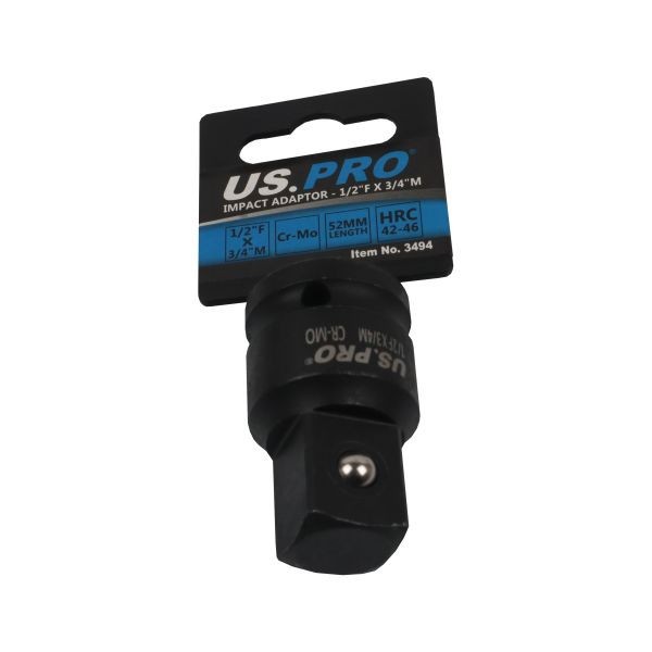 US PRO Impact Adaptor Socket 1/2″F to 3/4″M Cr-Mo 52mm Step up Convertor Tool