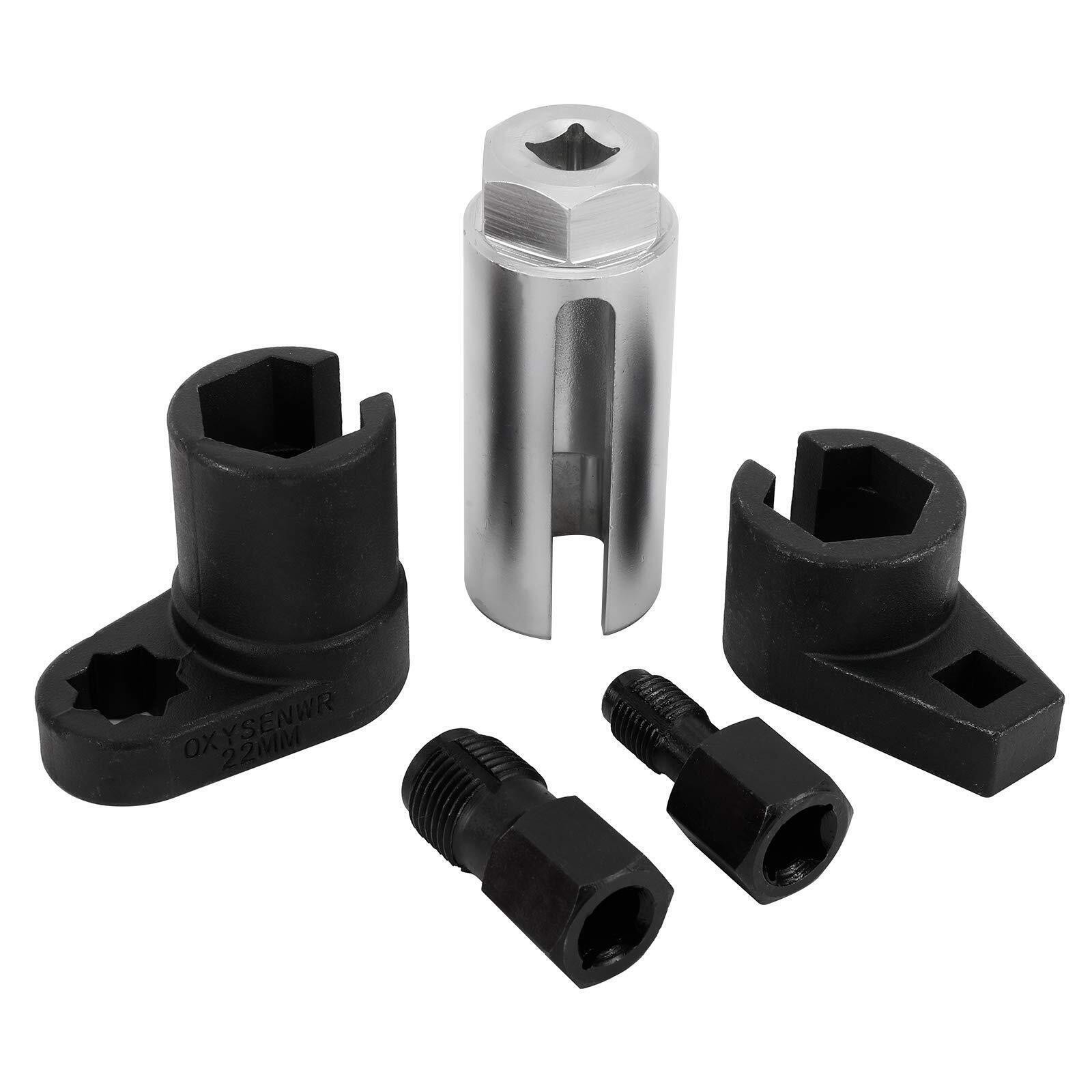 5 Pack Oxygen Sensor Socket O2 Thread Chaser Install Offset Vacuum Wrench Tools