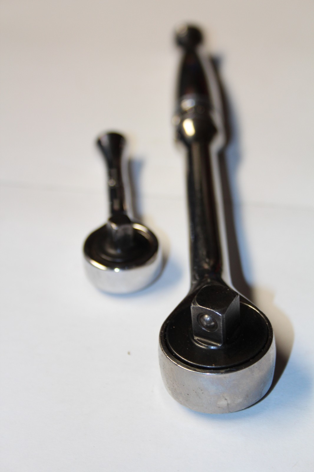 Snap-on TMK739 1/4″ Drive Stubby Ratchet & F872 3/8″ Drive Chrome Ratchet SET US