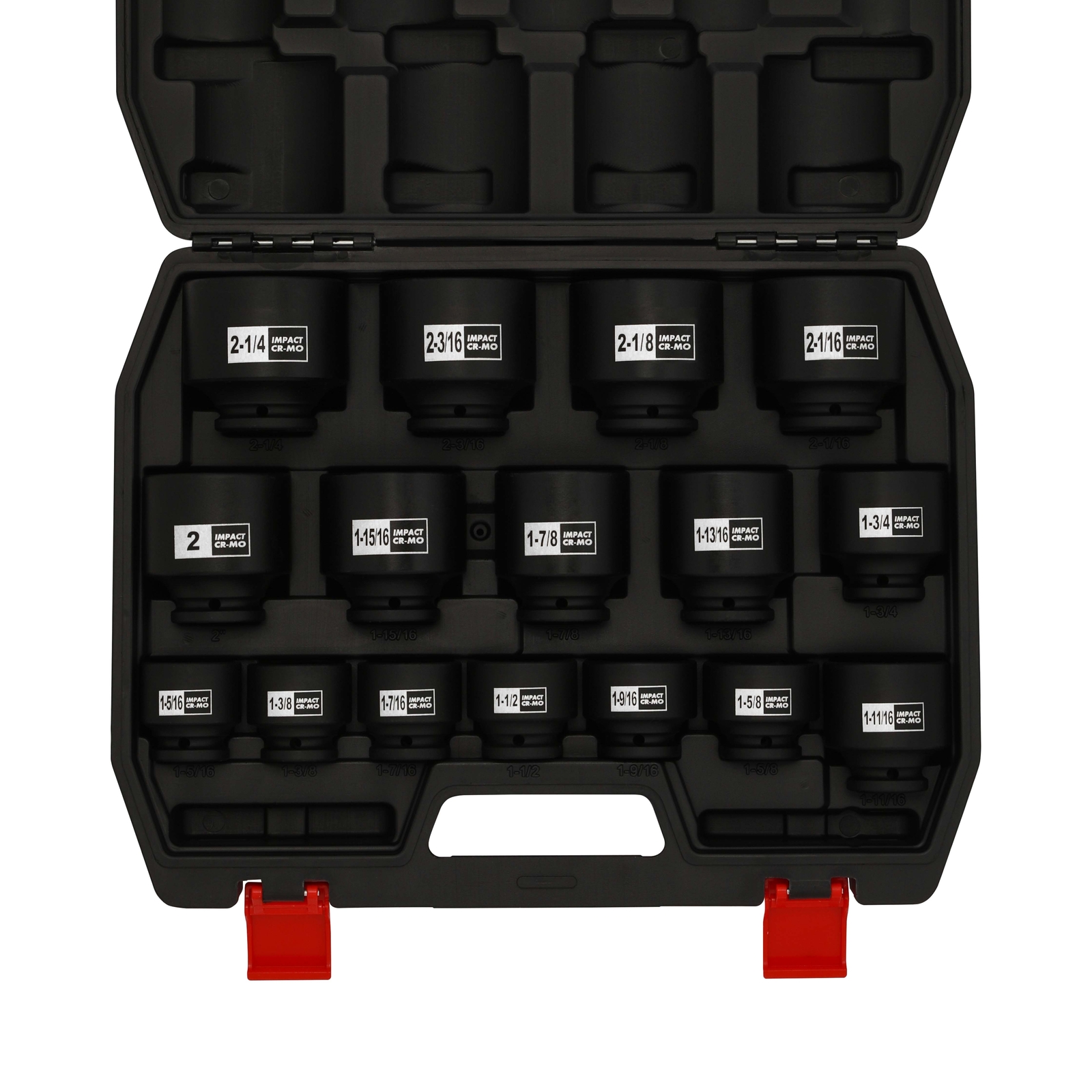 16PCS 1/2″ Drive Shallow Spindle Axle Nut Impact Socket Set 6-Point Large CR-MO