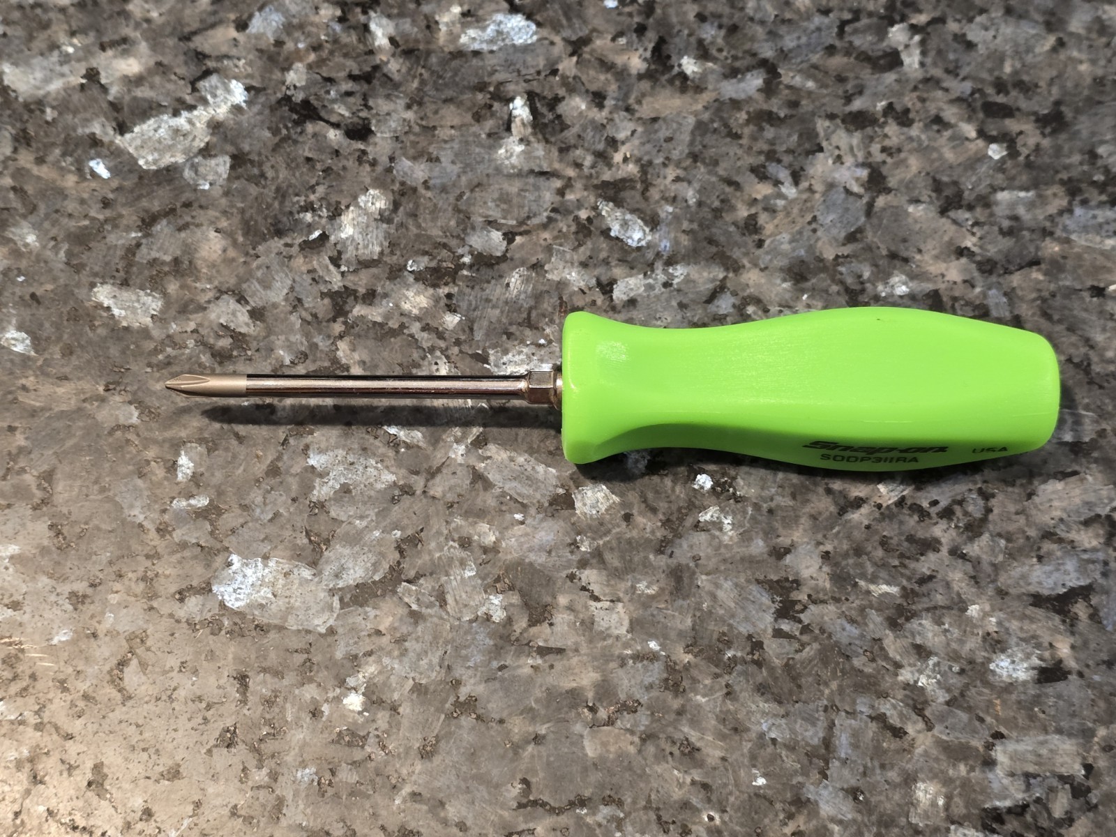 Snap-on Tools NEW NEON GREEN Hard Handle #1 Phillips Screwdriver SDDP31IRA