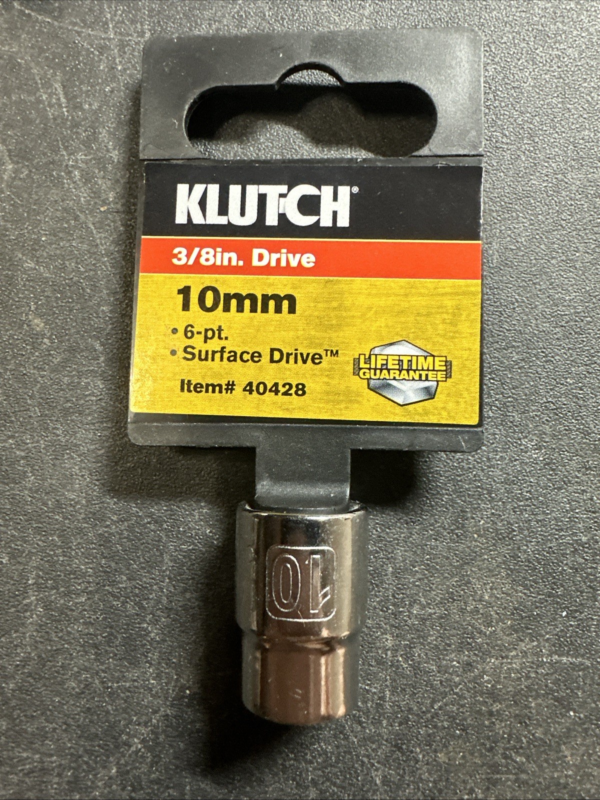 New Klutch 3/8 Drive 6pt 10mm Metric Socket