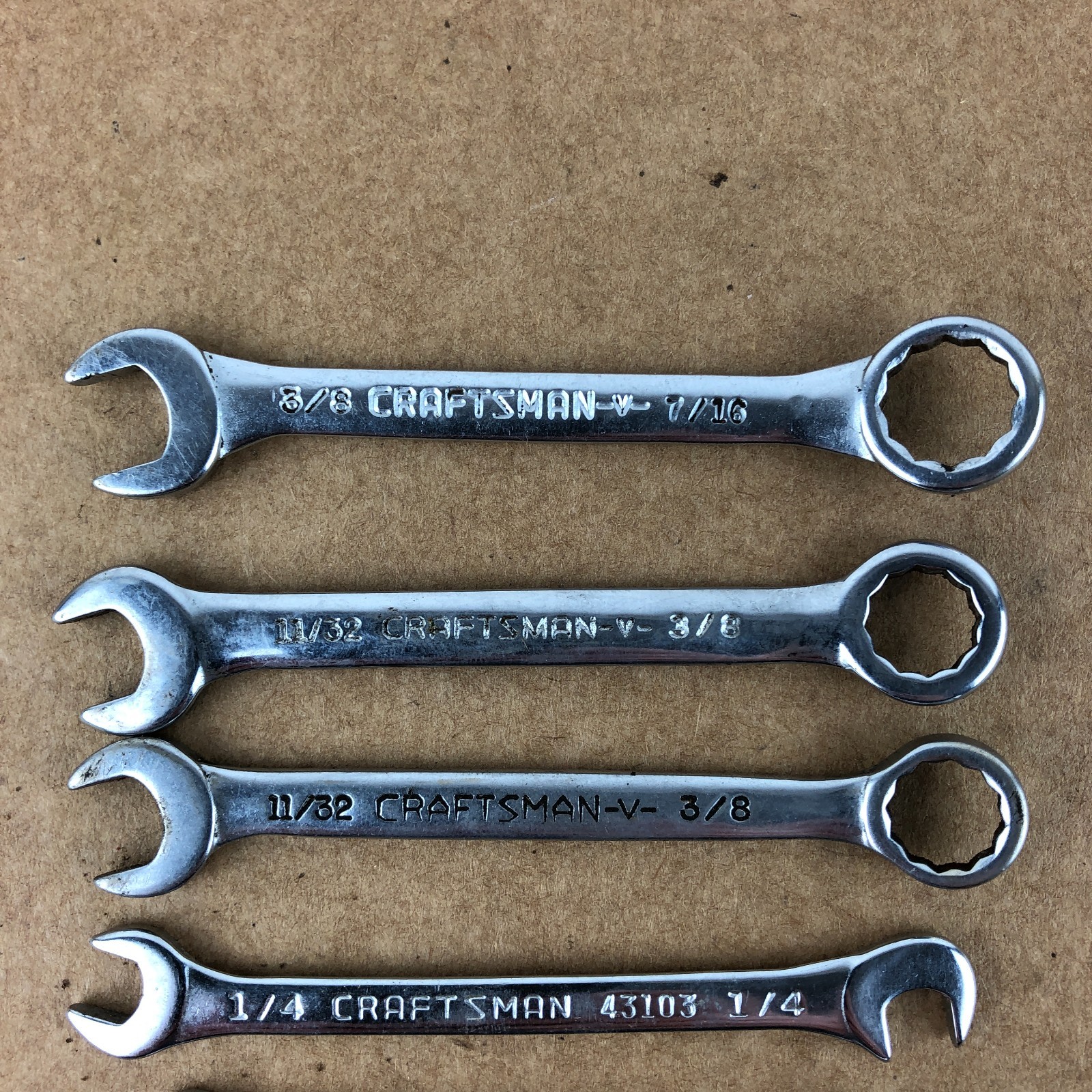 Vintage Craftsman USA Ignition Wrench Set V Lot V Series Open Box End Mini Sears