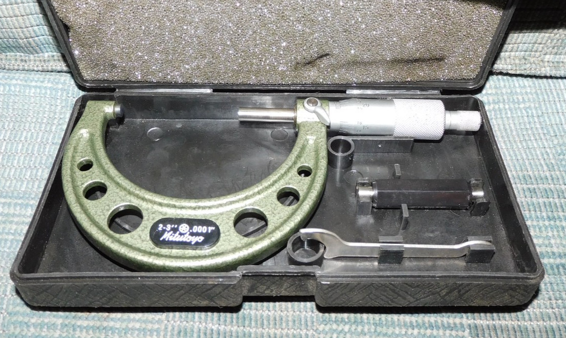 Mechanical Outside Micrometer Mitutoyo 103-217, 103 Series 2 – 3″ SAE, Beautiful