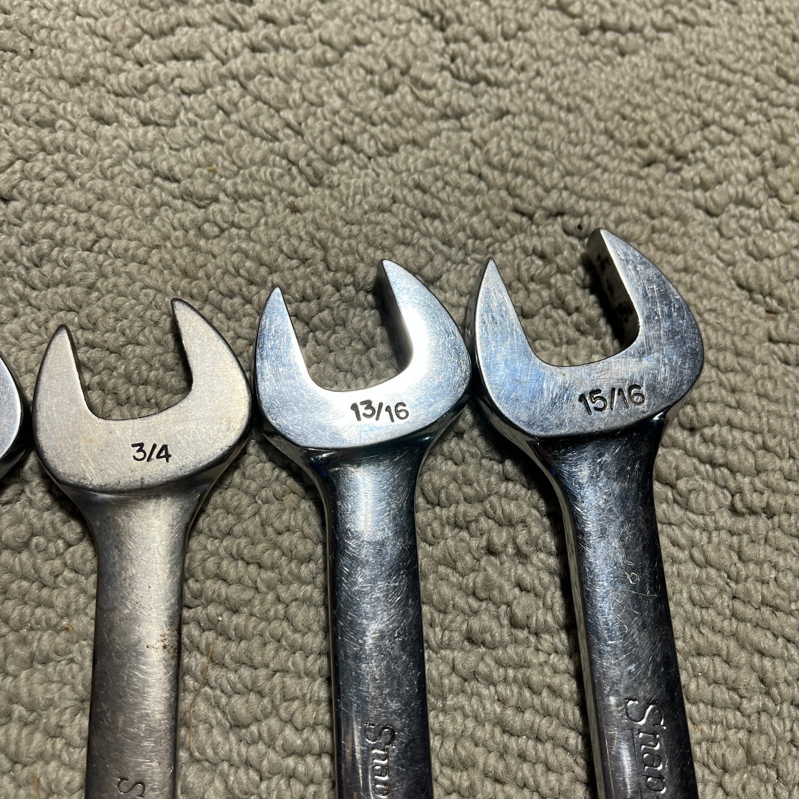 Snap-on 11 pc Mid Size SAE Combination Wrenches 5/16” – 15/16″ OEX710 OEX100-300