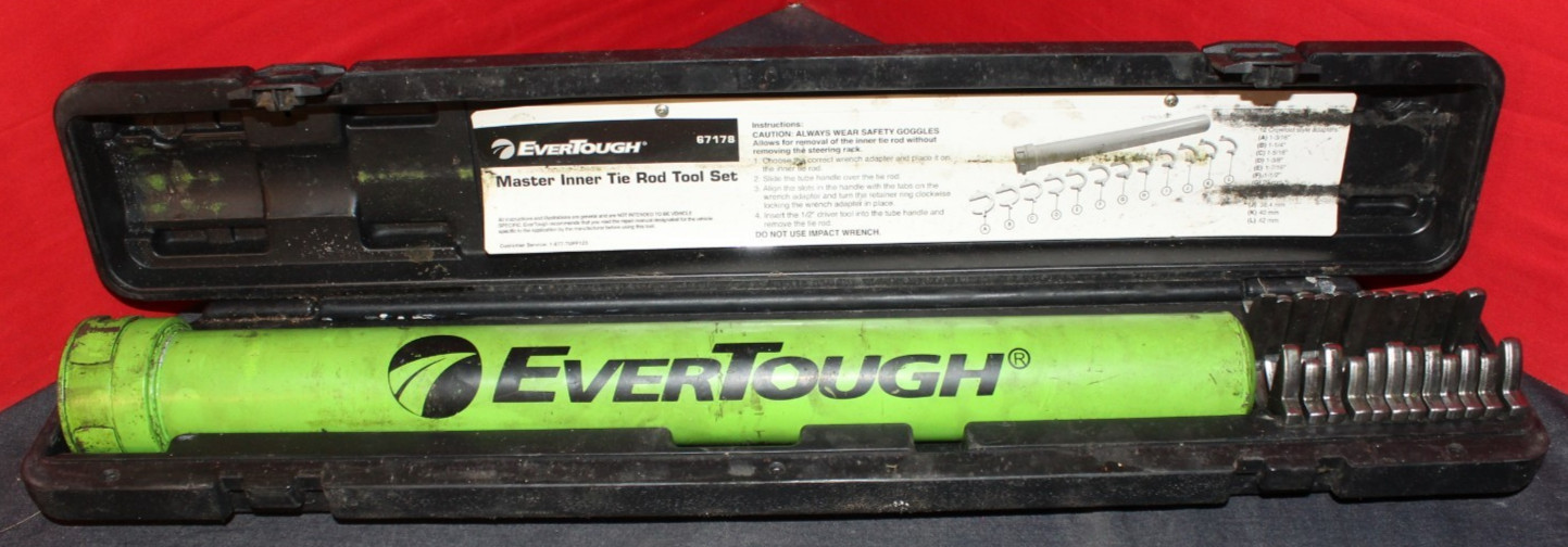 EverTough 67178 Master Inner Tie Rod Tool Set Kit With Case