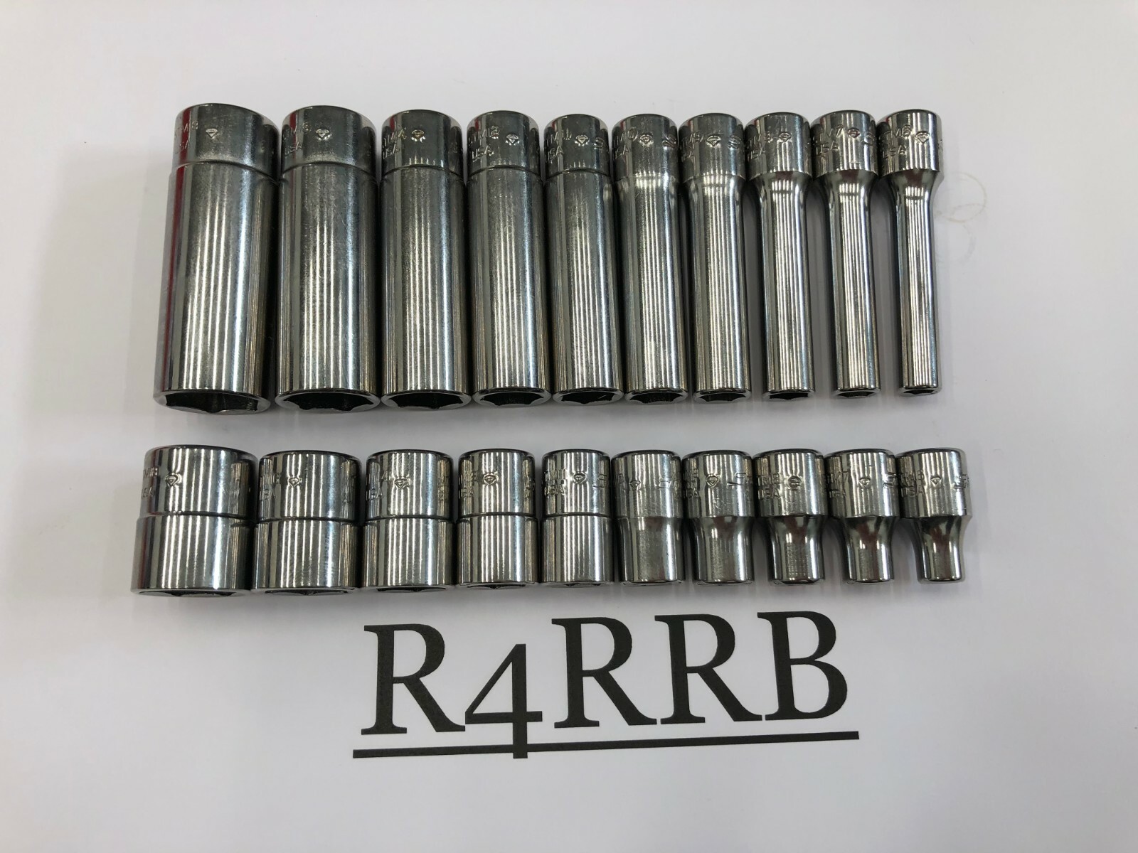 Snap-on Tools USA NEW 20pc 1/4″ Drive 6PT SAE Shallow Deep Socket Set 120STTM