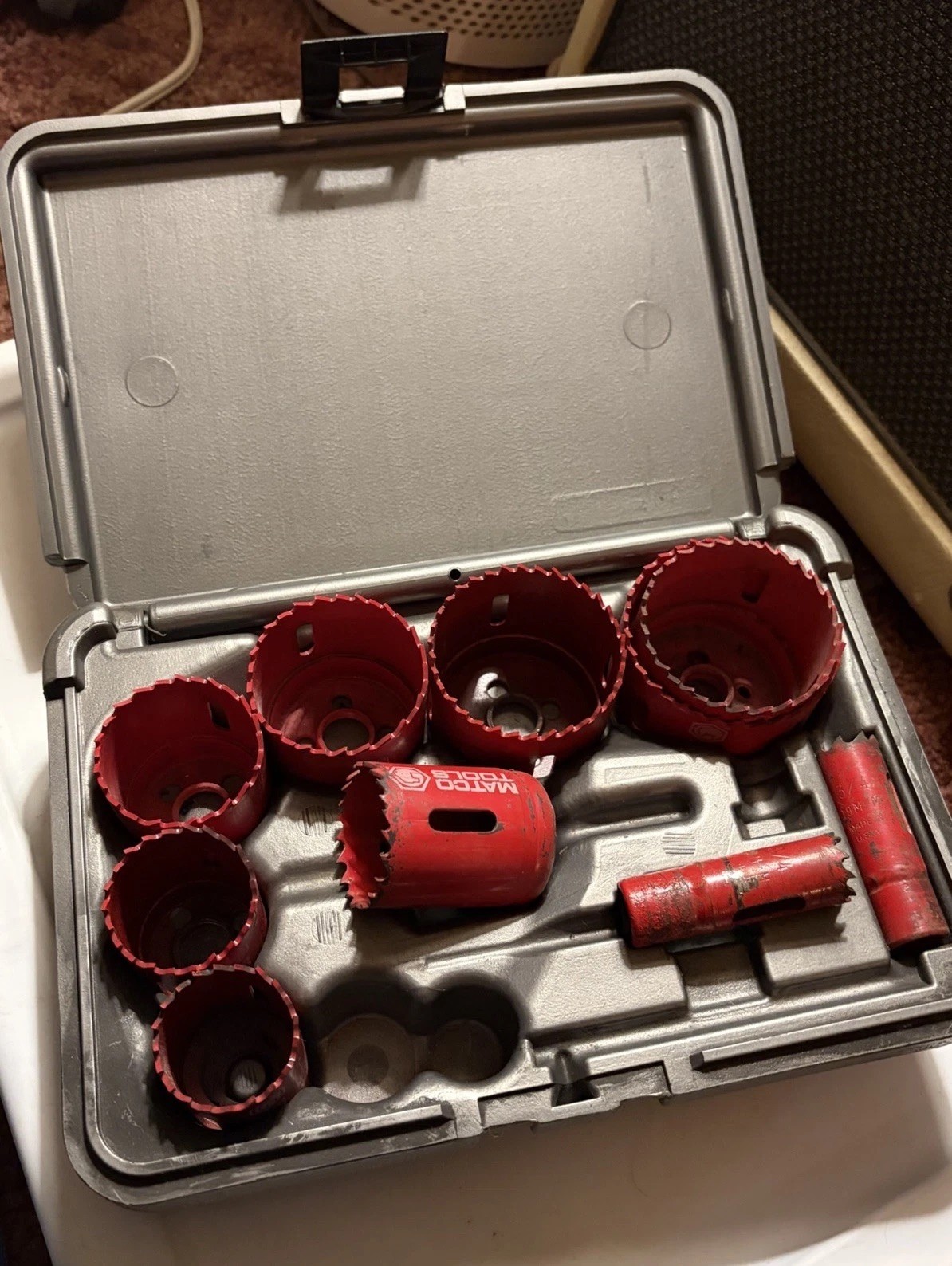 Matco Tools USA #HSV13K 13pPiece Hole Saw Kit (3 Pieces missing VGC