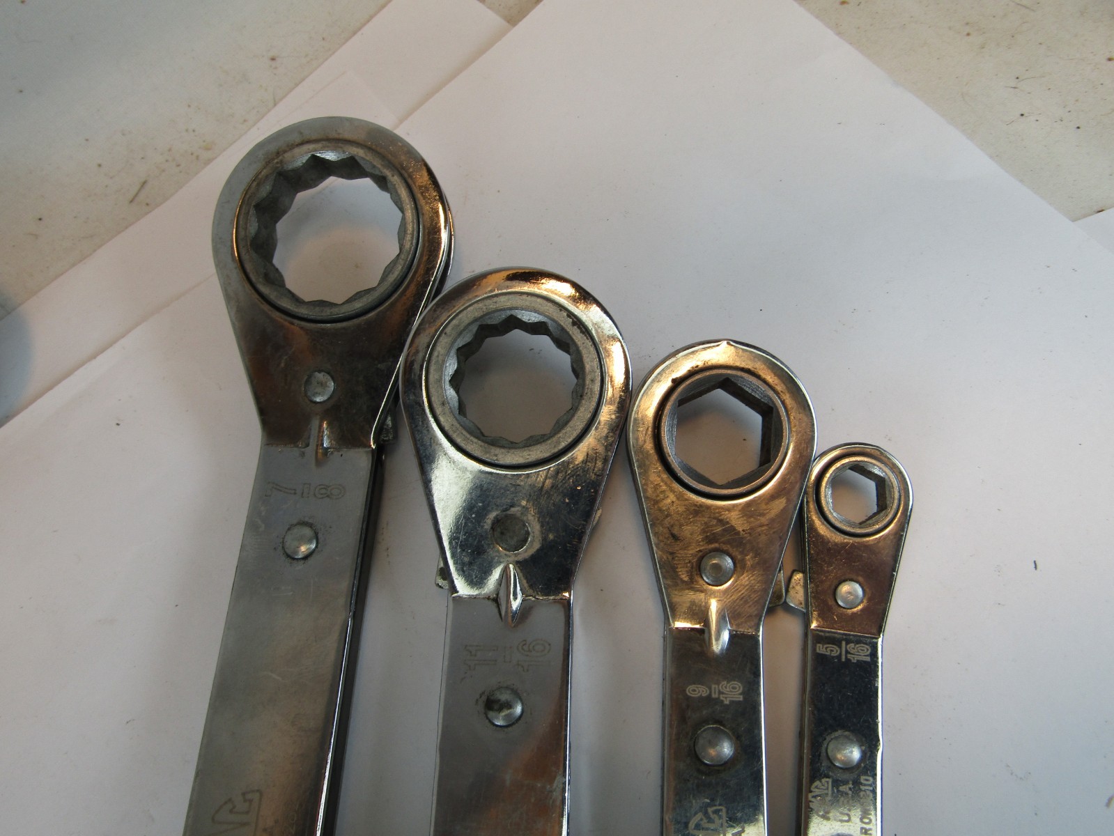 Mixed Set of 6 MAC Tools Ratcheting Box End Wrench – 4 Offset SAE