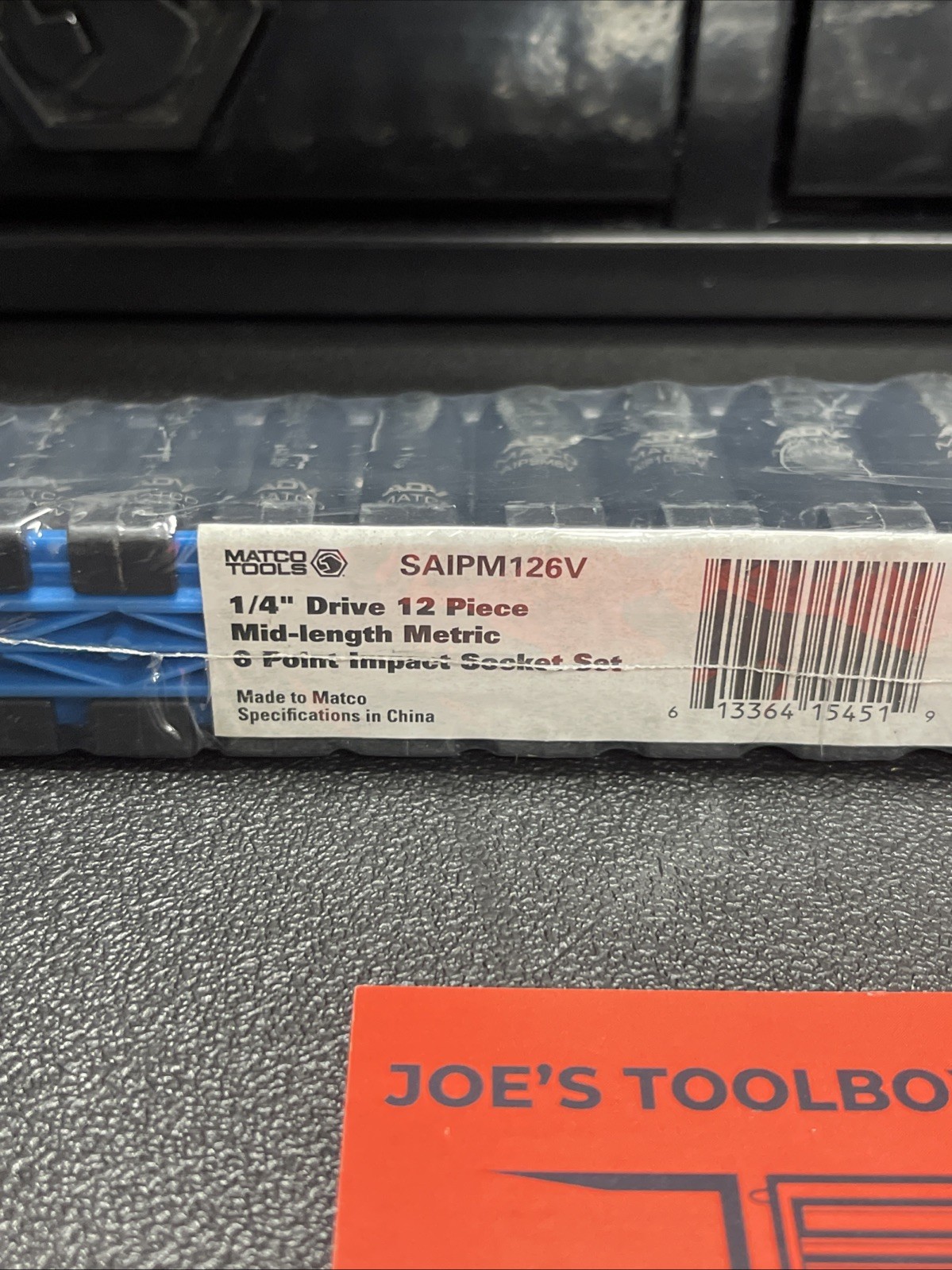 MATCO TOOLS 1/4″ DR METRIC 6 PT ADV MID-LENGTH IMPACT SOCKET SET SEMI SAIPM126V