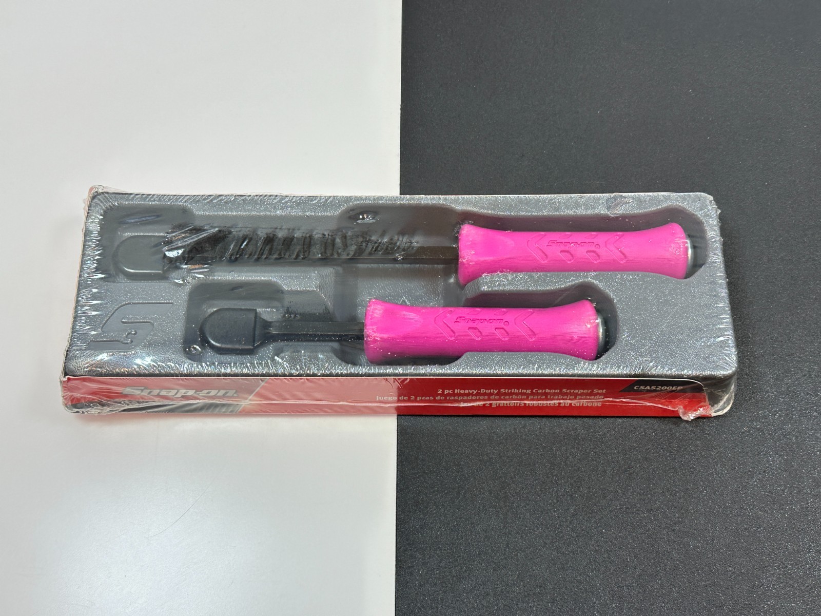 🇺🇸 Snap-on CSAS200EP ELECTRIC PINK 2pc Heavy Duty Striking Carbon Scraper Set