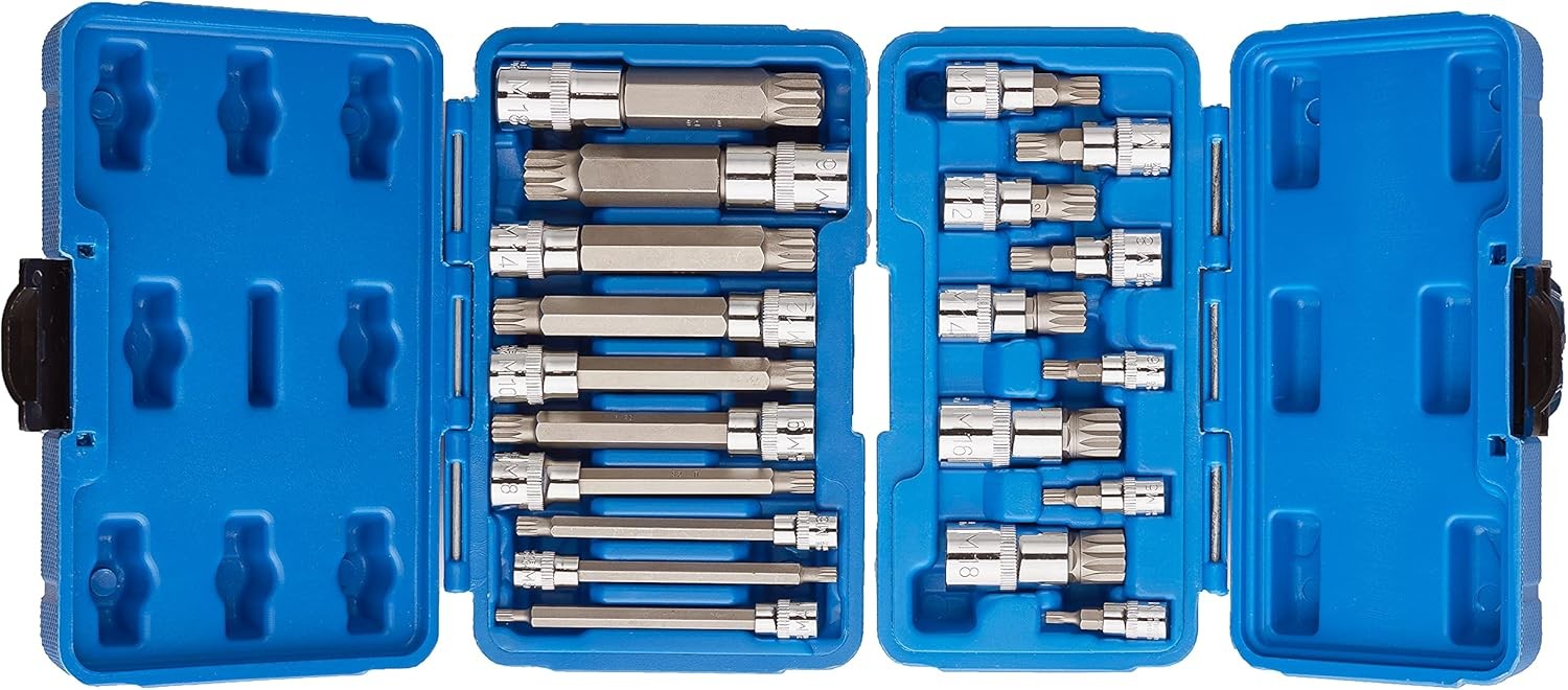 J&R Quality Tools 20pc XZN 12 Point MM Triple Square Spline Bit One Size