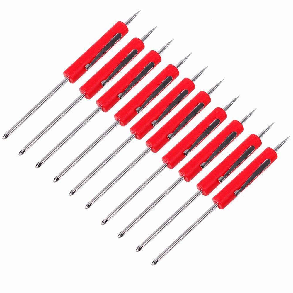10PCS Mini Pocket Screwdriver Flat Tip w/ Magnet and Clip Phillips Slotted Flat