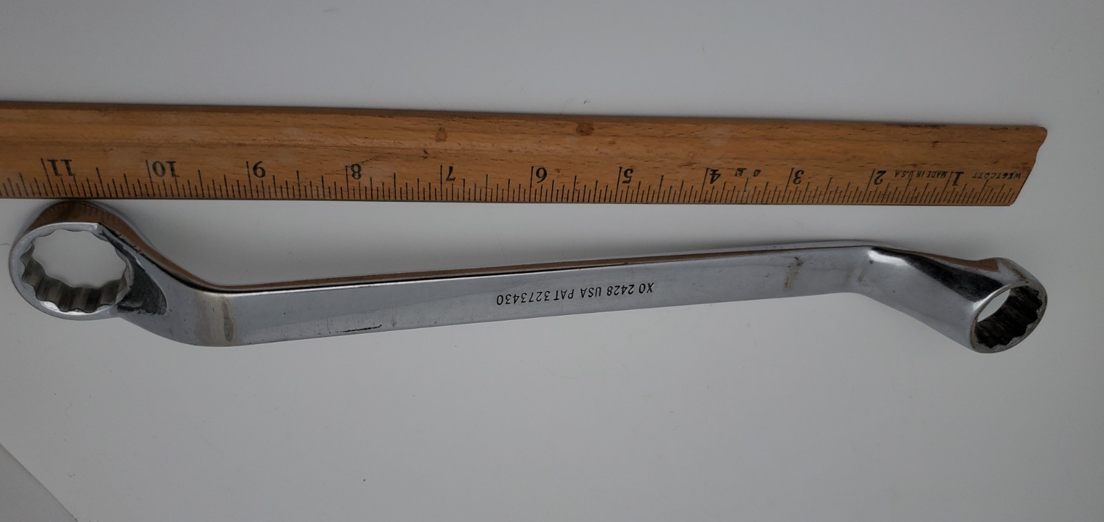 Snap-On XO2428 60° Offset Box End Wrench 3/4″ x 7/8″ Vintage