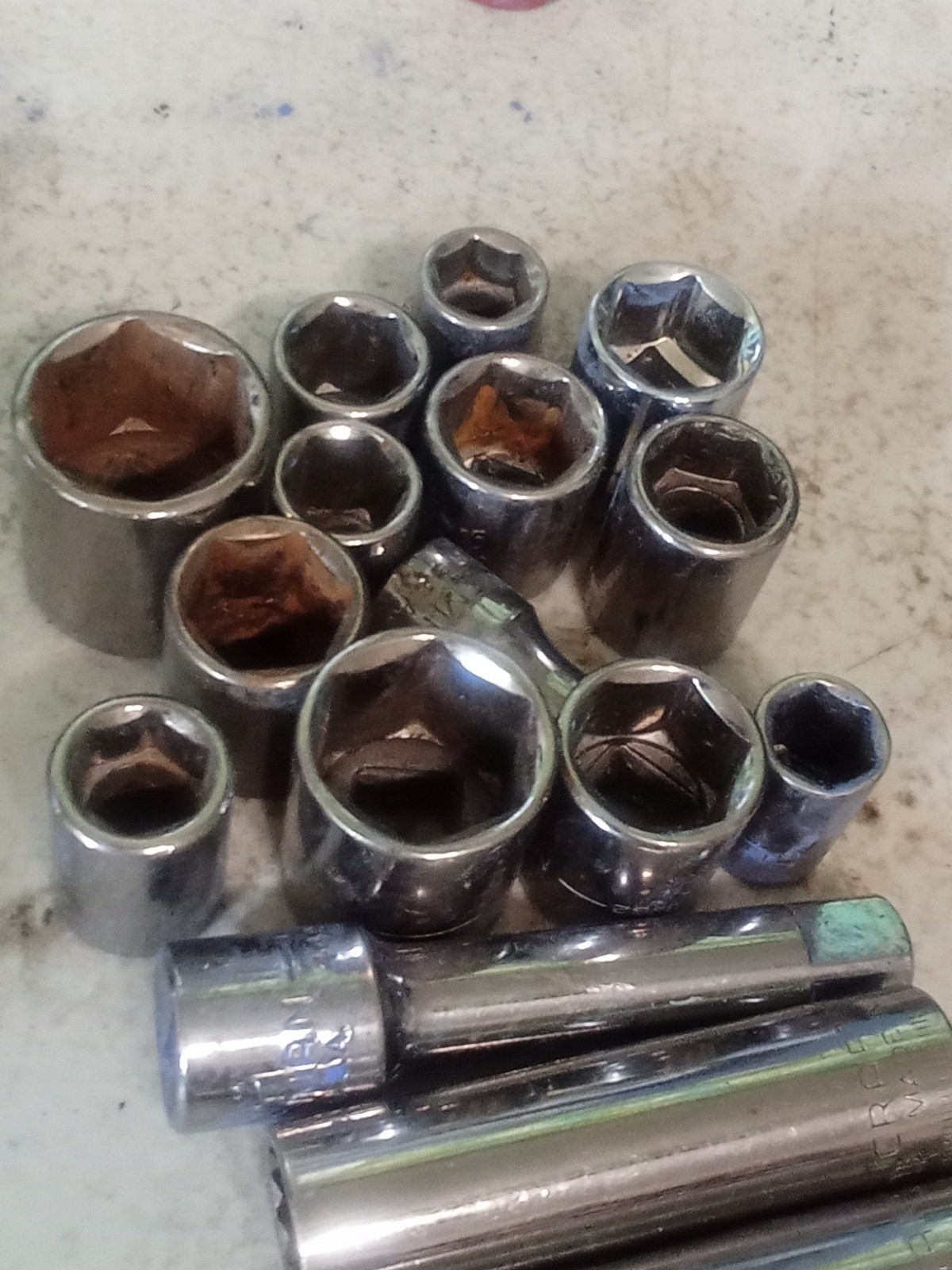 Lot of Various Sizes Craftsman Sockets