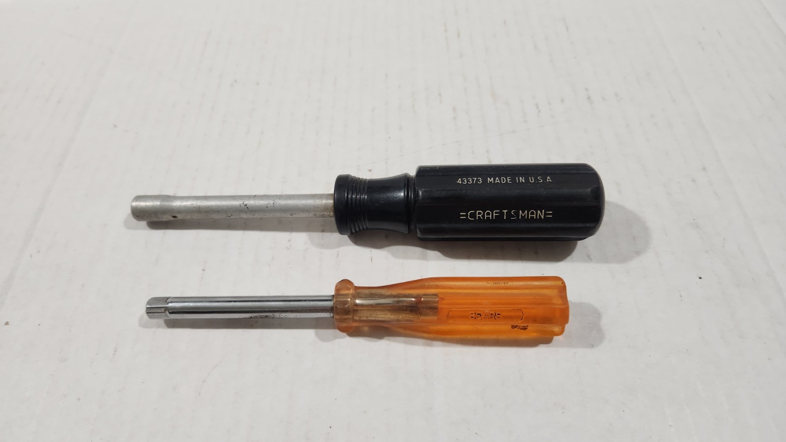 Lot Of 2 Vintage Sears 1/4″ Spinner Drive Handle & Craftsman 43373 Hex Driver